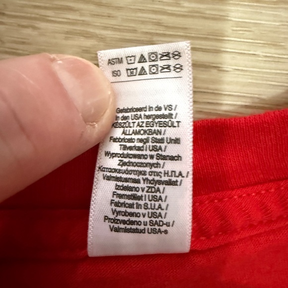 American Apparel Kilo Adverts Firearms Graphic Tee Red Regular - Picture 9 of 9